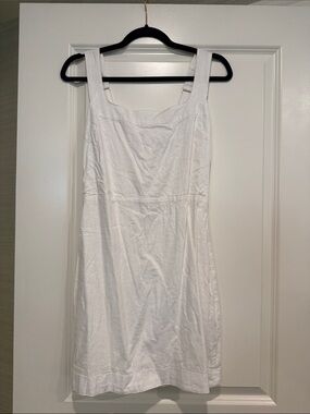Abercrombie & Fitch White Sleeveless Mini Dress